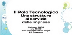 Immagine associata al documento: "Il Polo Tecnologico PIT9. Una struttura al servizio delle imprese" - Casarano, 5 giugno