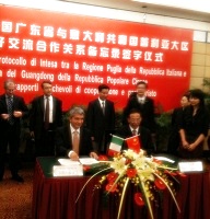 Immagine associata al documento: Corriere del Giorno - Siglata una dichiarazione d'intenti tra Regione Puglia e Provincia cinese del Guangdong