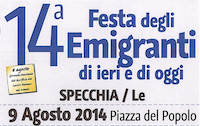 Immagine associata al documento: 14^ Festa degli Emigranti - Specchia (LE), 9 agosto