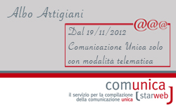 Immagine associata al documento: Albo Artigiani: dal 19 novembre Comunicazione Unica solo con modalit telematica