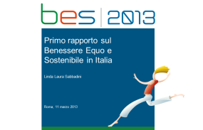Immagine associata al documento: Presentazione del Rapporto Bes 2013: il benessere equo e sostenibile in Italia