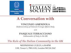 Immagine associata al documento: "Il ruolo della comunit italiana nel Regno Unito" - Londra, 13 luglio 2016