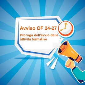 Immagine associata al documento: Offerta Formativa 24-27: proroga avvio delle attivitą formative