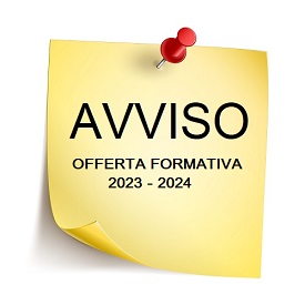 Immagine associata al documento: Offerta Formativa AF 2023/2024: attivazione pagina e apertura procedura 12 luglio 2023